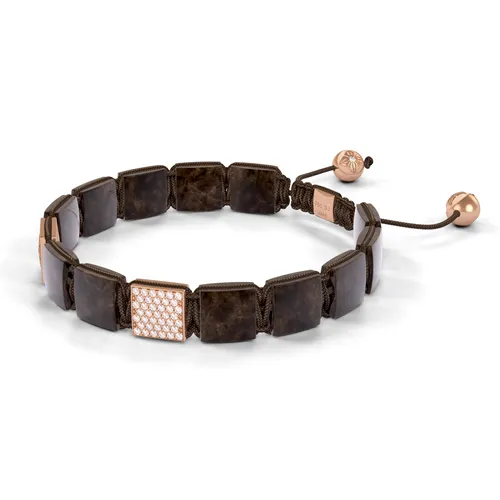 Bracelet LOCK 10mm cordon chocolat XL - SHAMBALLA JEWELS