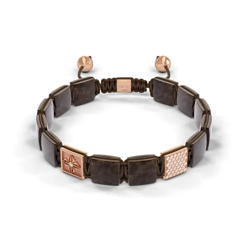 Bracelet LOCK 10mm cordon chocolat XL - SHAMBALLA JEWELS