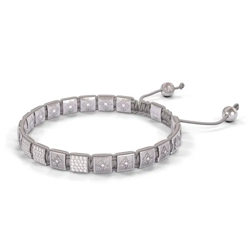 Bracelet LOCK 6mm cordon argenté M - SHAMBALLA JEWELS