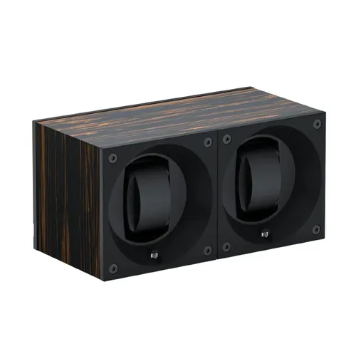 Remontoir MASTERBOX Double Bois Palmier - SWISS KUBIK