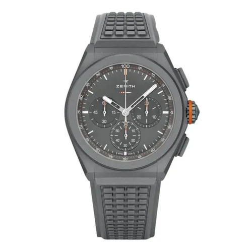 Montre DEFY EL PRIMERO 21 LAND ROVER n°96/250 Bracelets caoutchouc gris et noir et gris, Boucle déployante en titane microbillé, Cadran gris ardoise velouté - ZENITH