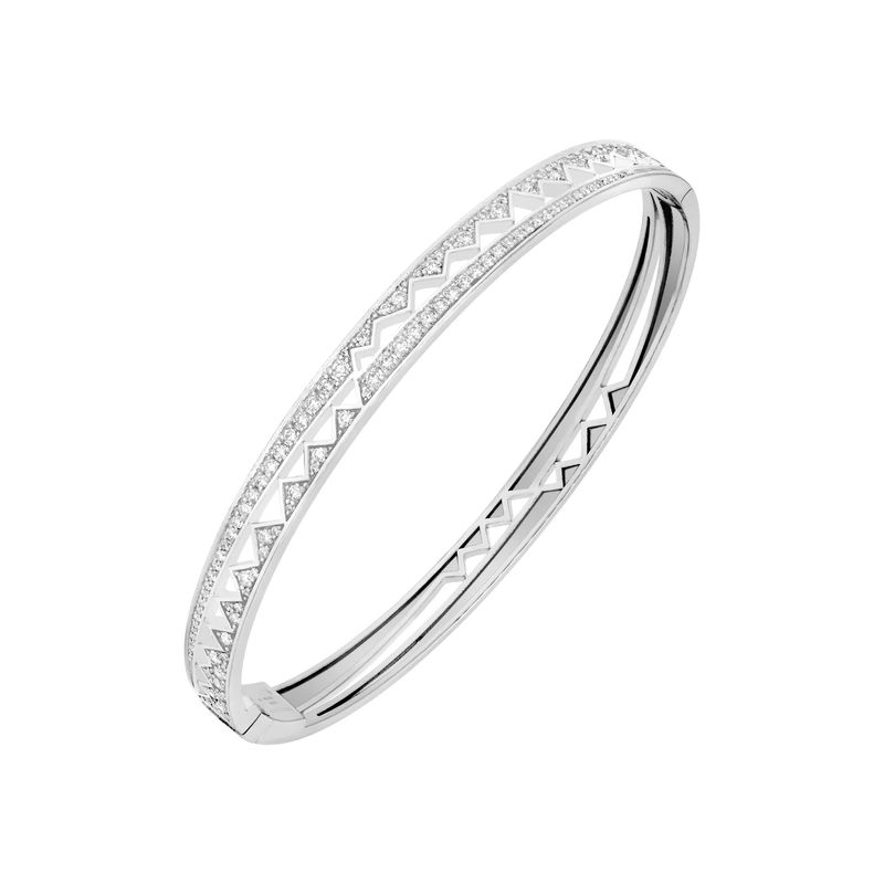 Bracelet Jonc Akillis Capture Me Or Blanc Diamants Bracelet Jonc Akillis Capture Me Or Blanc Diamants