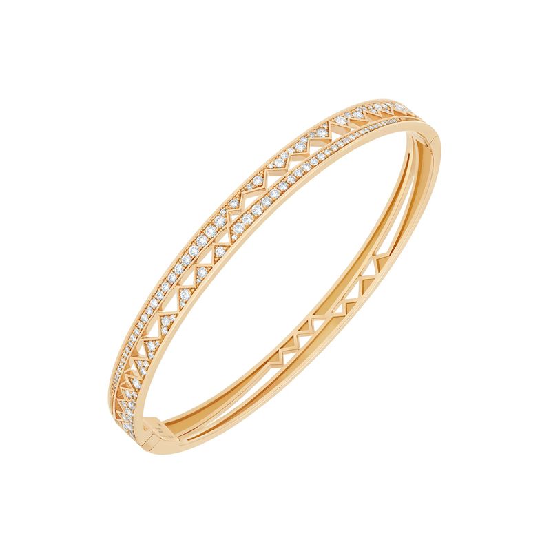 Bracelet Jonc Akillis Capture Me Or Rose Diamants Bracelet Jonc Akillis Capture Me Or Rose Diamants