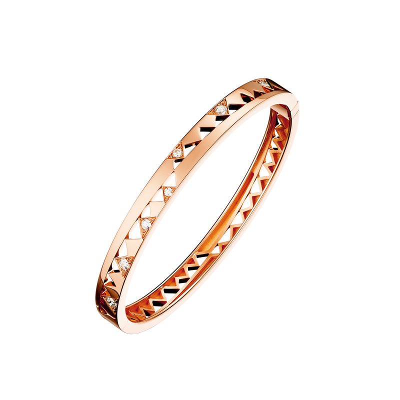 Bracelet jonc Capture Me diamants Or rose serti aléatoire Bracelet jonc Capture Me diamants Or rose serti aléatoire
