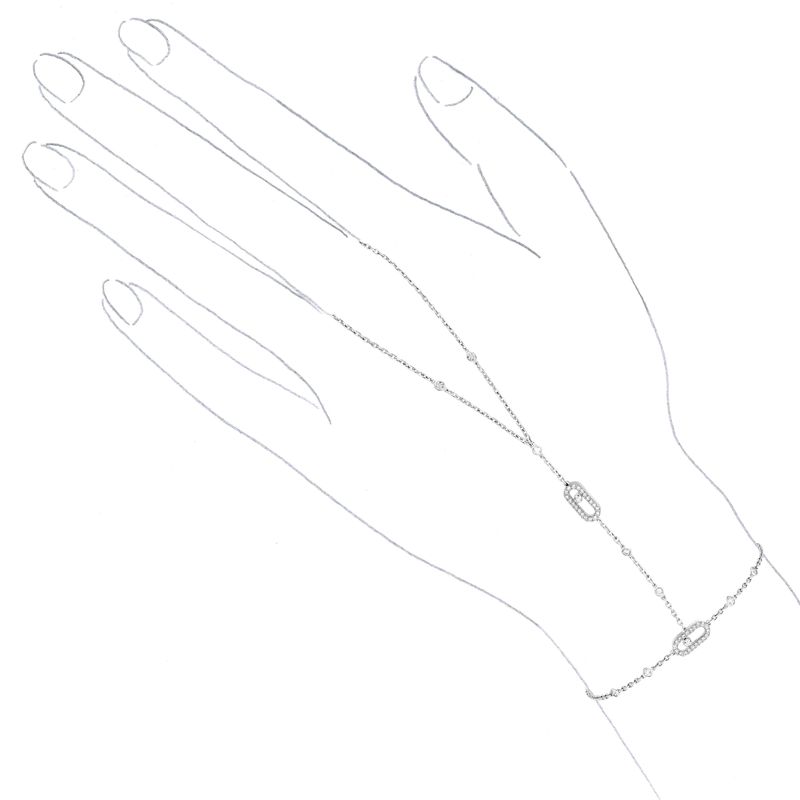 Bracelet de Main Messika Move Uno en Or Blanc et Diamants