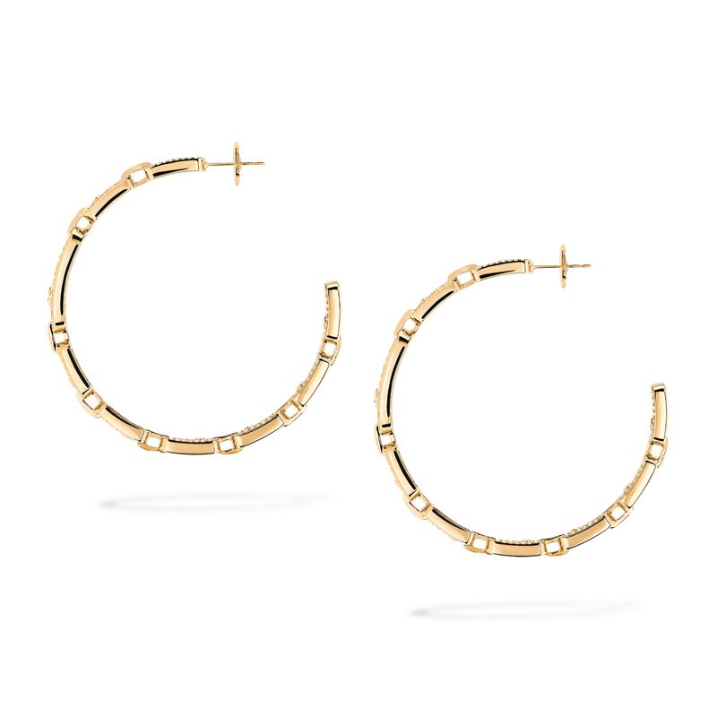 Boucles d’oreilles Créoles Messika Move Link MM, Or Jaune et Diamants Boucles d'oreilles Créoles Messika Move Link MM, Or Jaune et Diamants