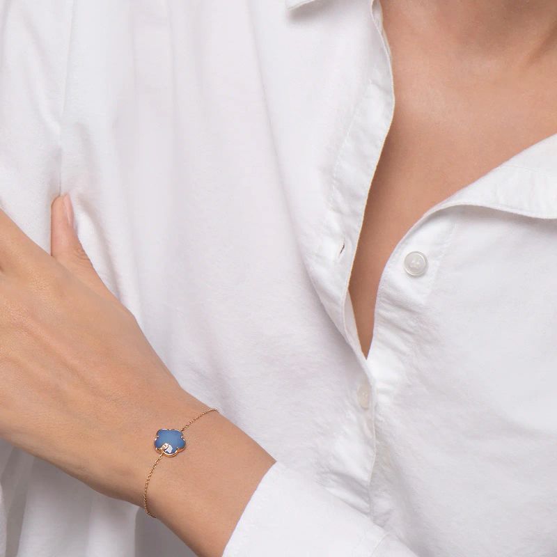 Bracelet Petit Joli Pasquale Bruni en Or Rose, Lune Bleue et Diamants