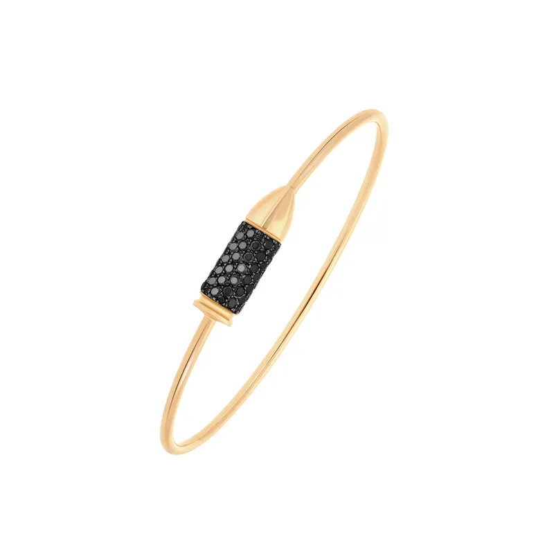 Bracelet flex Akillis Bang Bang diamants noirs Or rose - AKILLIS