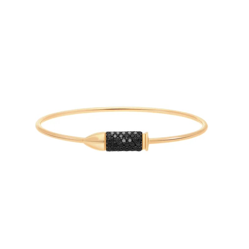 Bracelet flex Akillis Bang Bang diamants noirs Or rose - AKILLIS