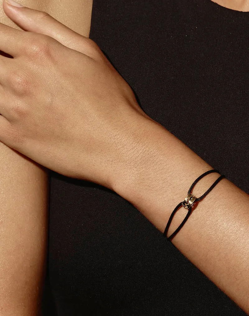 Bracelet sur cordon Akillis Capture Me en or rose - AKILLIS