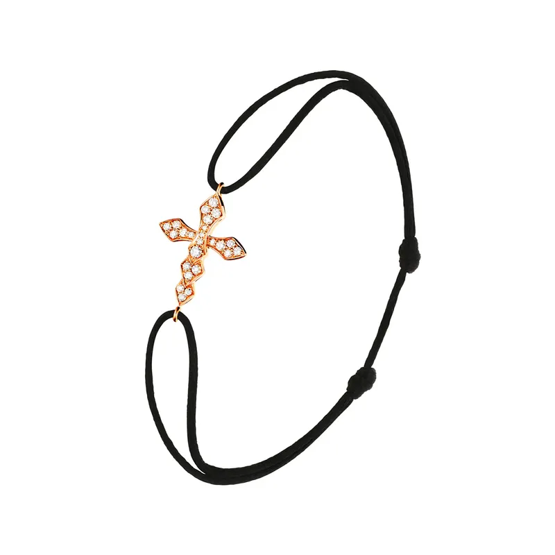 Bracelet cordon Akillis Python diamants - AKILLIS
