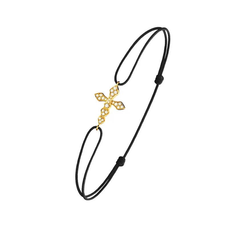 Bracelet cordon Akillis Python diamants - AKILLIS