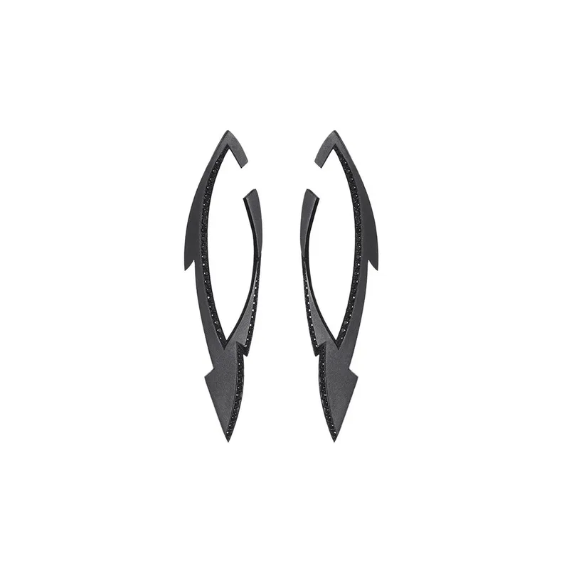 Boucles Akillis d'oreilles Tattoo diamants noirs - AKILLIS