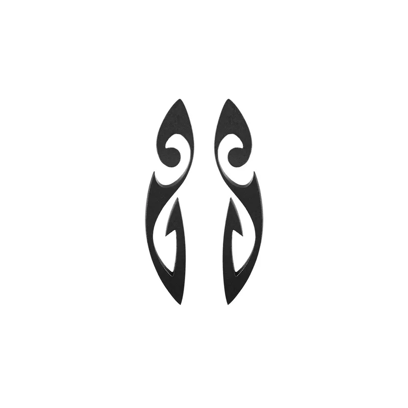 Boucles d'oreilles puces Akillis Tattoo en titane dlc noir - AKILLIS
