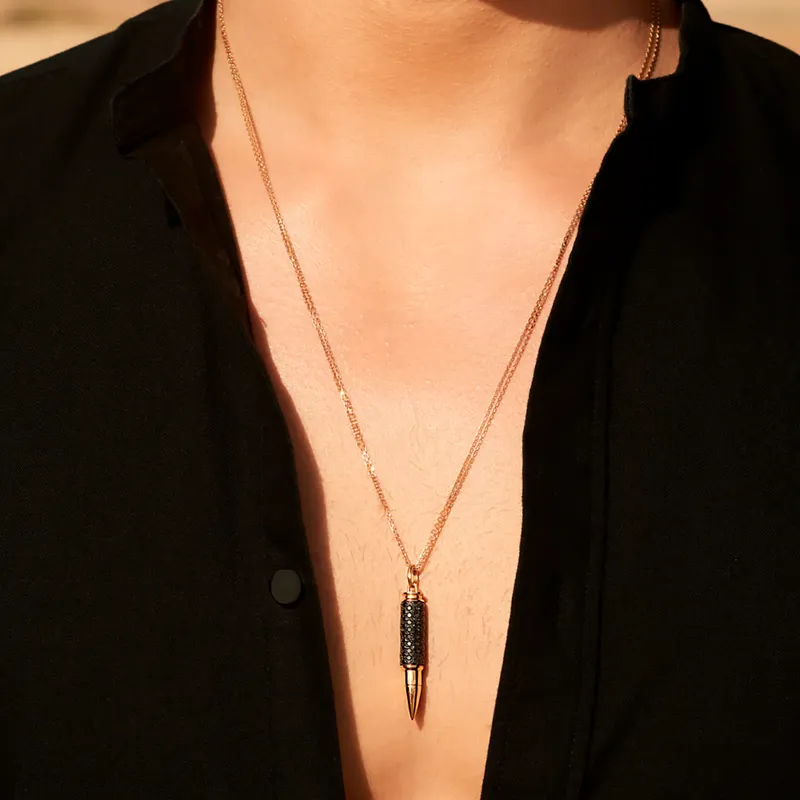 Collier Akillis Fatal Attraction diamants noirs Or rose - AKILLIS