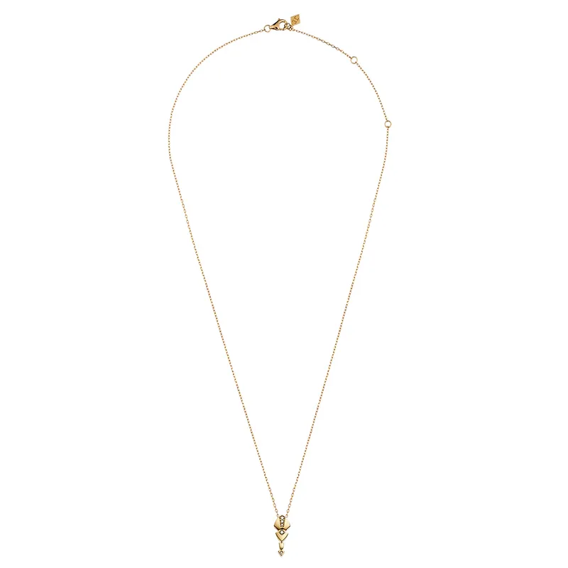 Collier PYTHON Or jaune 3 écailles diamants - AKILLIS