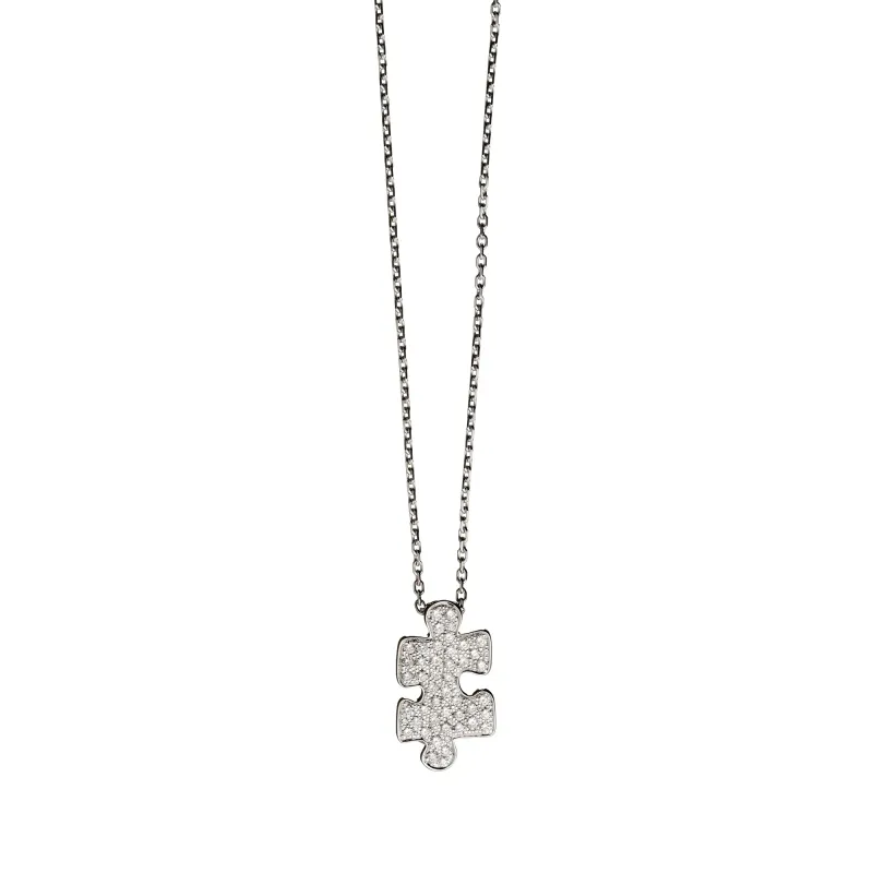 Collier Akillis Puzzle Or blanc et diamants - AKILLIS