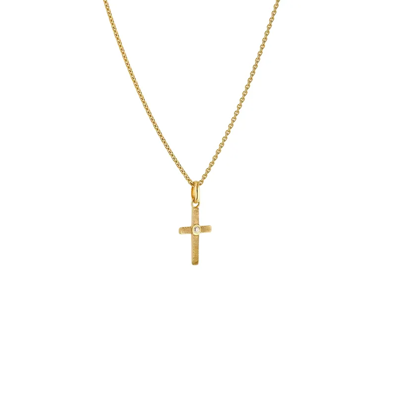 Croix Arthus Bertrand Or Jaune Diamant Ruban - ARTHUS BERTRAND