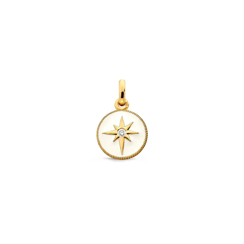 Pendentif Arthus Bertrand Etoile Ivoire Diamant - ARTHUS BERTRAND