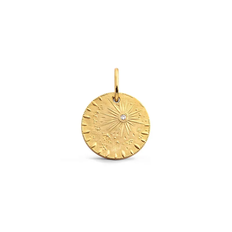 Médaille Arthus Bertrand Or Jaune et Diamant Pluie d'Etoiles - ARTHUS BERTRAND