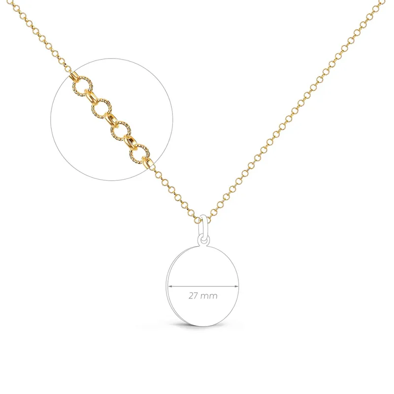 Chaîne Arthus Bertrand Or Jaune Jaseron Striée - 50 Cm - ARTHUS BERTRAND