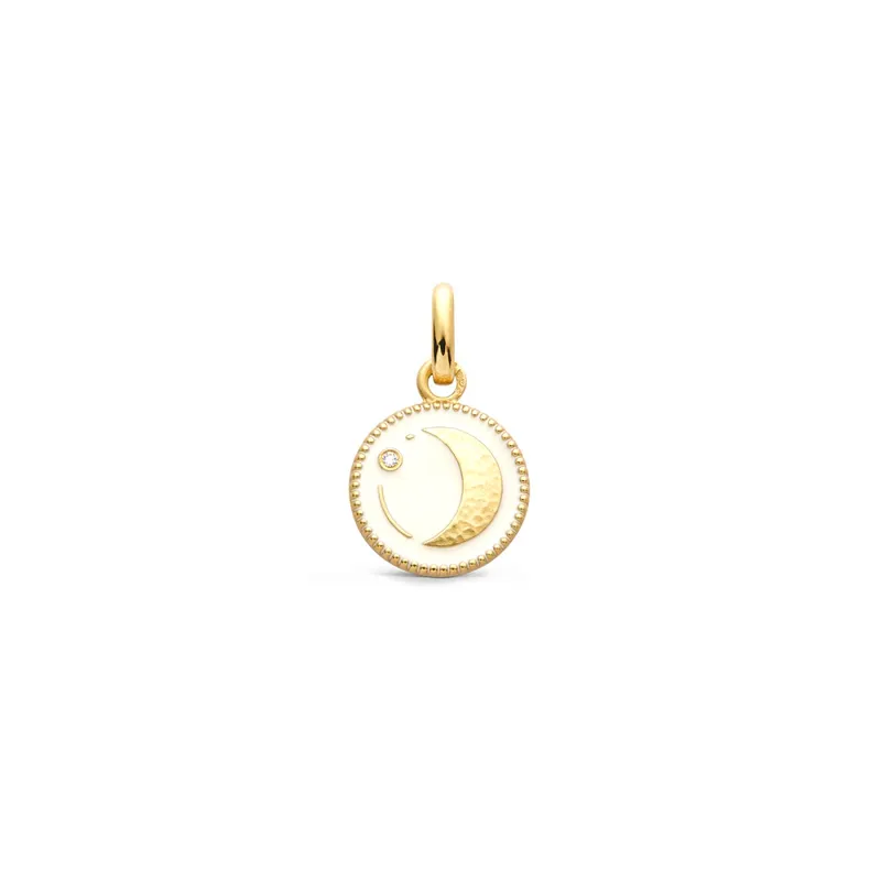 Pendentif Or Jaune & Diamant Lune - Ivoire - ARTHUS BERTRAND
