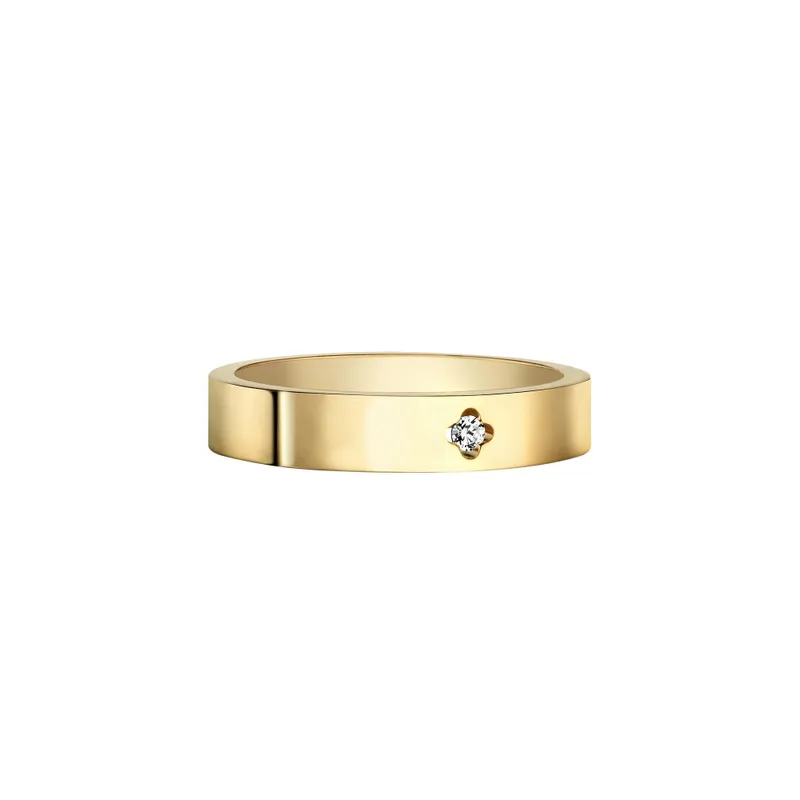 Solitaire Arthus Bertrand Royale PM diamant H-SI2 0.025 ct or jaune T 53 - ARTHUS BERTRAND