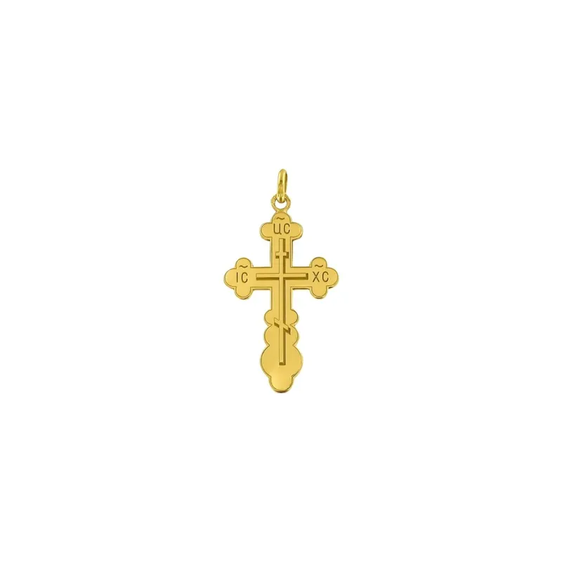 Pendentif Arthus Bertrand Croix Orthodoxe or jaune - ARTHUS BERTRAND