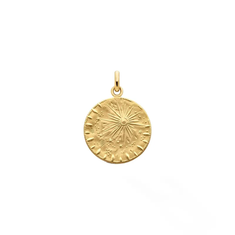 Médaille Arthus Bertrand Pluie d'Etoiles en or jaune poli, 18mm - ARTHUS BERTRAND