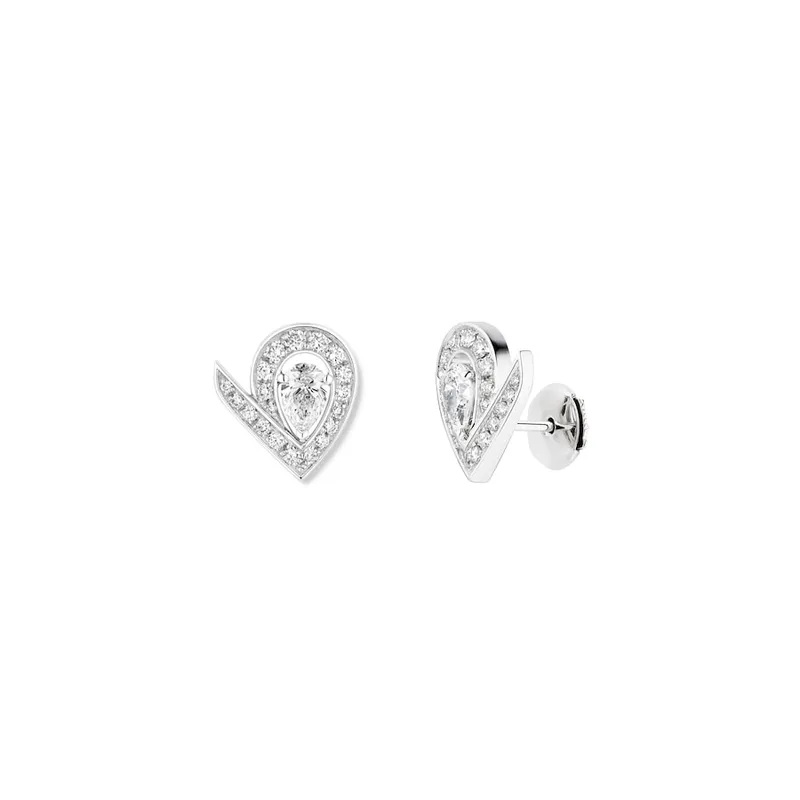 Boucles d'oreilles Chaumet Joséphine Aigrette en or blanc et diamants - CHAUMET