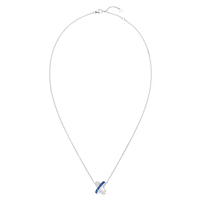 Pendentif Chopard Jeux de Liens en Or Blanc avec Saphir et Diamants - CHAUMET