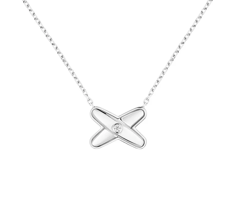 Pendentif Chaumet Jeux de Liens, or blanc, diamant - CHAUMET