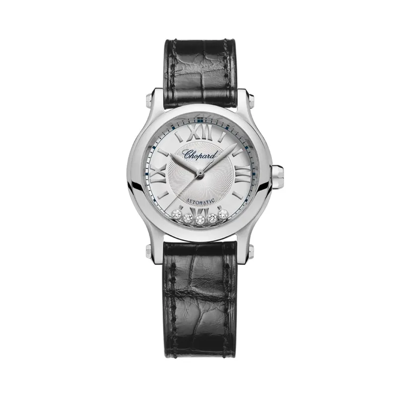 Montre Chopard Happy sport acier cadran argent chiffres romains - CHOPARD