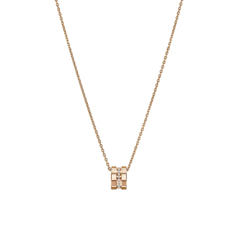 Pendentif Chopard Ice Cube en Or Rose avec Diamants - CHOPARD