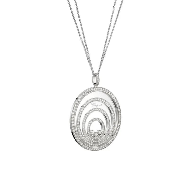 Pendentif Chopard Happy Spirit, Or Blanc et Diamants - CHOPARD