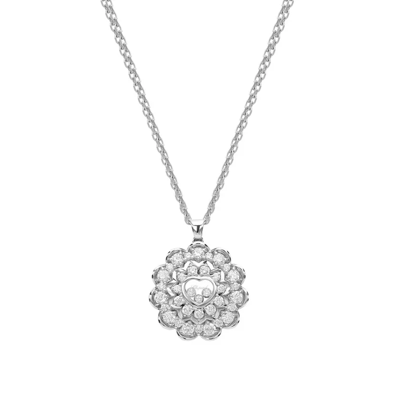 Pendentif Chopard Happy Diamonds en Or Blanc et Diamants - CHOPARD