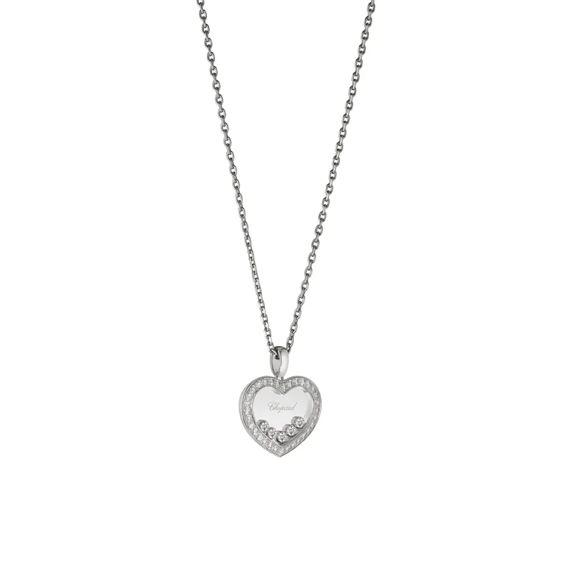 Pendentif Chopard Happy Diamonds en Or Blanc et Diamants - CHOPARD
