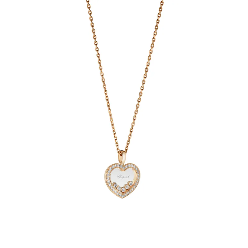 Pendentif Chopard Happy Diamonds en Or Rose et Diamants - CHOPARD