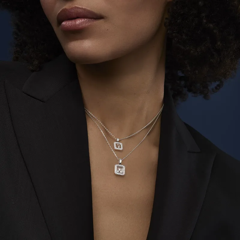 Pendentif Chopard Happy Diamonds Icons en Or Blanc et Diamant - CHOPARD