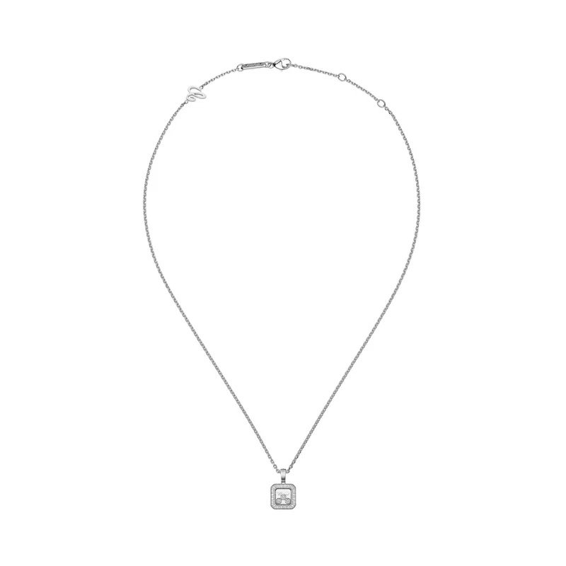 Pendentif Chopard Happy Diamonds Icons en Or Blanc et Diamant - CHOPARD