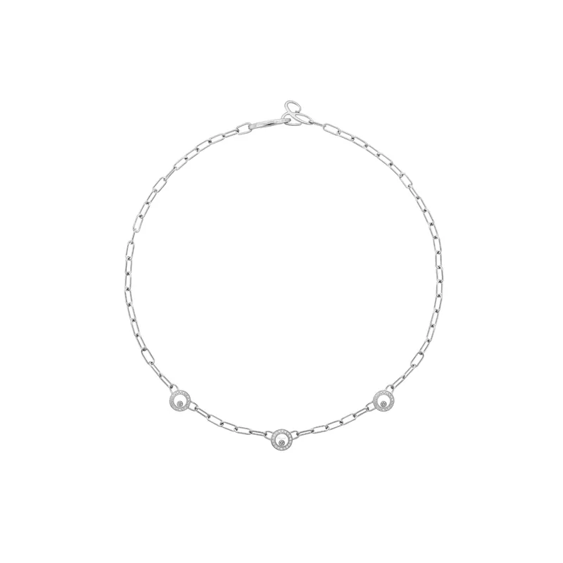 Collier Chopard Happy Diamonds Icons, or blanc et diamants - CHOPARD