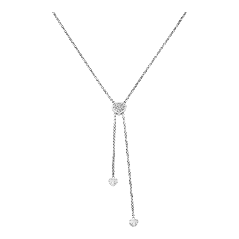Collier Cravate Chopard Happy Hearts full serti diamants - CHOPARD