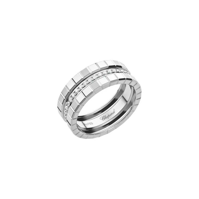 Bague Chopard Ice Cube en Or Blanc et Diamants - CHOPARD
