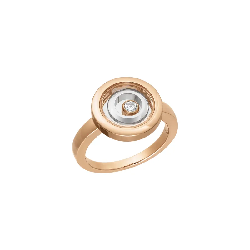 Bague Chopard Happy Spirit, or rose, or blanc et diamant - CHOPARD