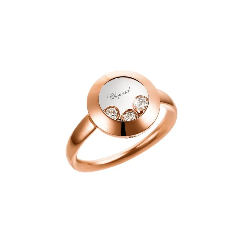 Bague Chopard Happy Diamonds en Or Rose et Diamants - CHOPARD