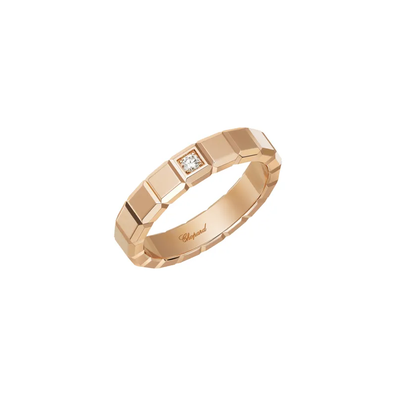 Bague Chopard Ice Cube en Or Rose avec Diamants - CHOPARD