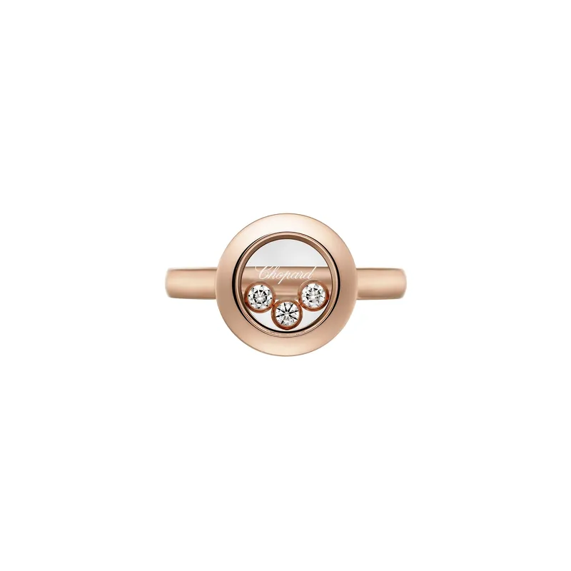 Bague Chopard Happy Diamonds Icons en Or Rose et Diamants - CHOPARD