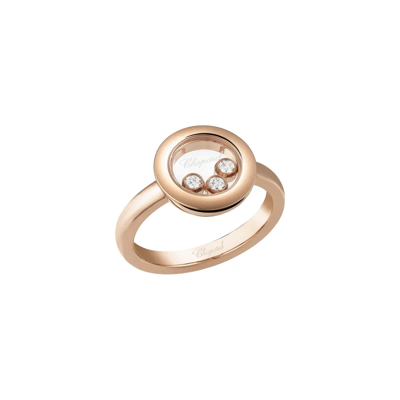 Bague Chopard Happy Diamonds Icons en Or Rose et Diamants - CHOPARD