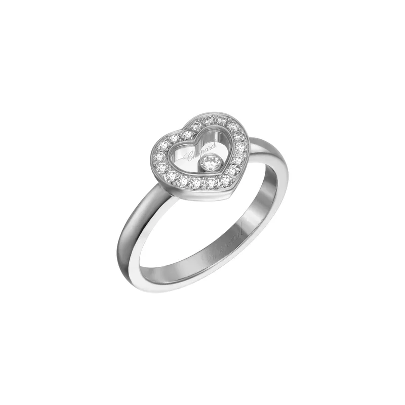 Bague Chopard Happy Diamonds Icons en Or Blanc et Diamants - CHOPARD
