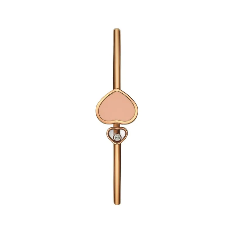 Bracelet jonc Chopard Happy Hearts en Or Rose et Diamant - CHOPARD